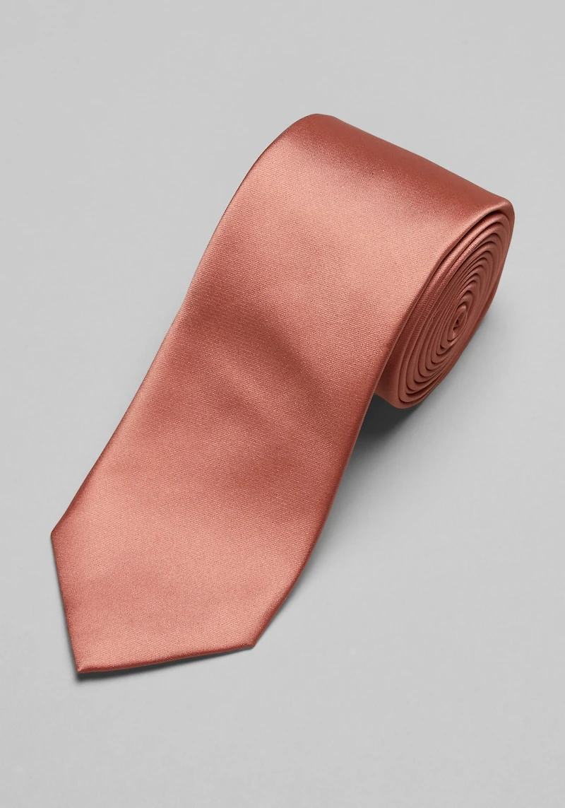 Men's Jos. A. Bank Solid Tie at Jos. A. Bank, Orange/Terracotta,