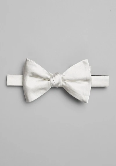 Men's Jos. A. Bank Solid Pre-Tied Bow Tie at Jos. A. Bank, Cream/Ivory/White,