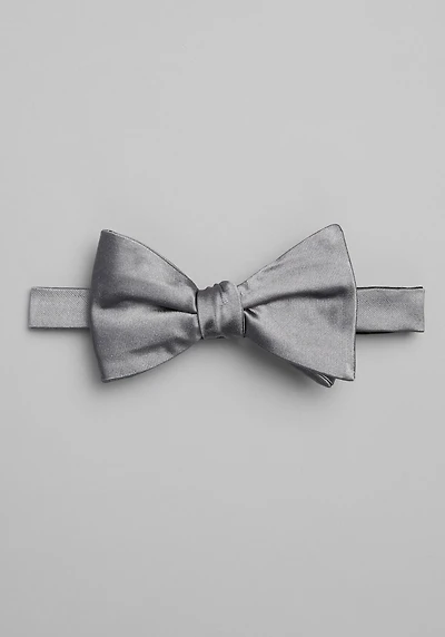 Men's Jos. A. Bank Solid Pre-Tied Bow Tie at Jos. A. Bank, Metal Silver/Metals,