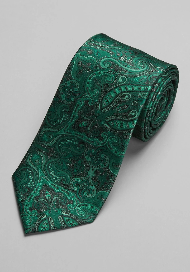 Men's Reserve Collection Paisley Tie - Long at Jos. A. Bank, Green,