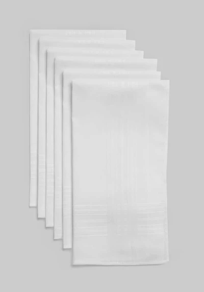 Men's Jos. A. Bank Handkerchief, 6-Pack at Jos. A. Bank, Cream/White,