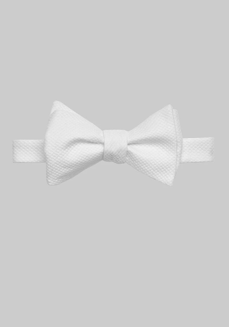 Men's Jos. A. Bank Solid Self-Tie Bow Tie at Jos. A. Bank, Cream/White,