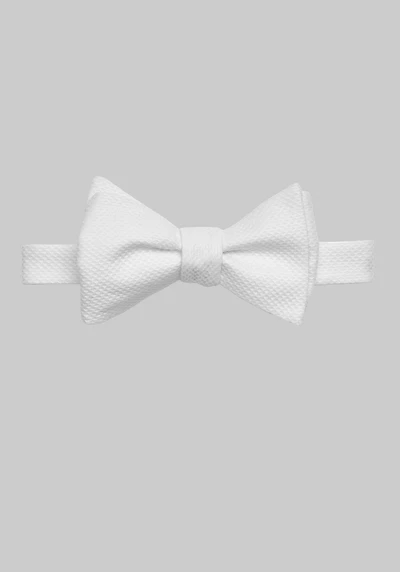 Men's Jos. A. Bank Solid Self-Tie Bow Tie at Jos. A. Bank, Cream/White,