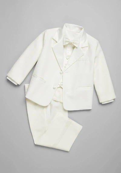 Peanut Butter Collection Bond Slim Fit 5-Piece Toddlers Tuxedo at Jos. A. Bank, Cream/Ivory/White