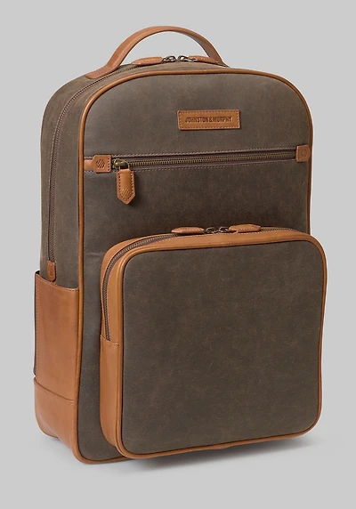 Men's Johnston & Murphy Rhodes Leather Backpack at Jos. A. Bank, Brown,