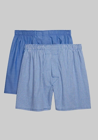 Men's Jos. A. Bank Woven Boxers, 2-Pack at Jos. A. Bank, Blue