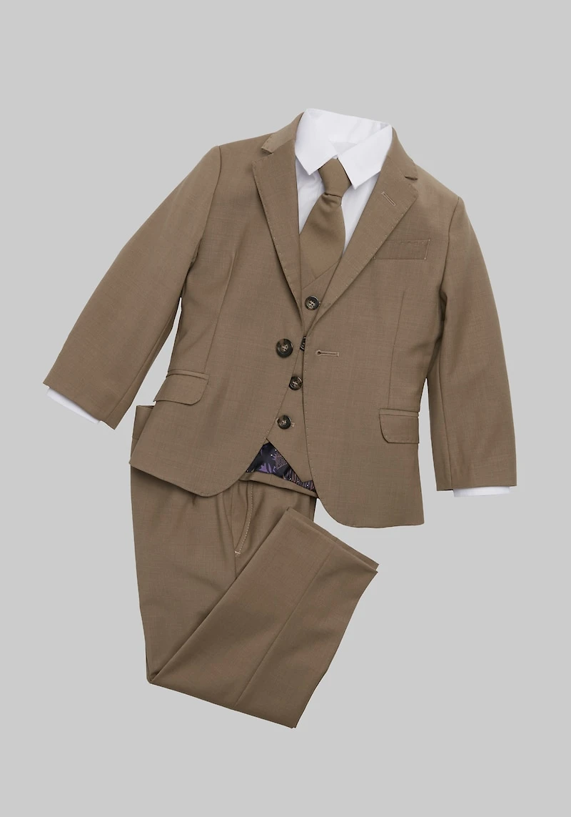 Men's Cleo By Peanut Butter Collection Slim Fit Luxor 5-Piece Suit Set at Jos. A. Bank, Light Brown
