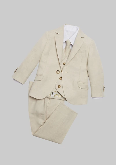 Men's Cleo By Peanut Butter Collection Oasis Linen Blend 5-Piece Suit at Jos. A. Bank, Tan