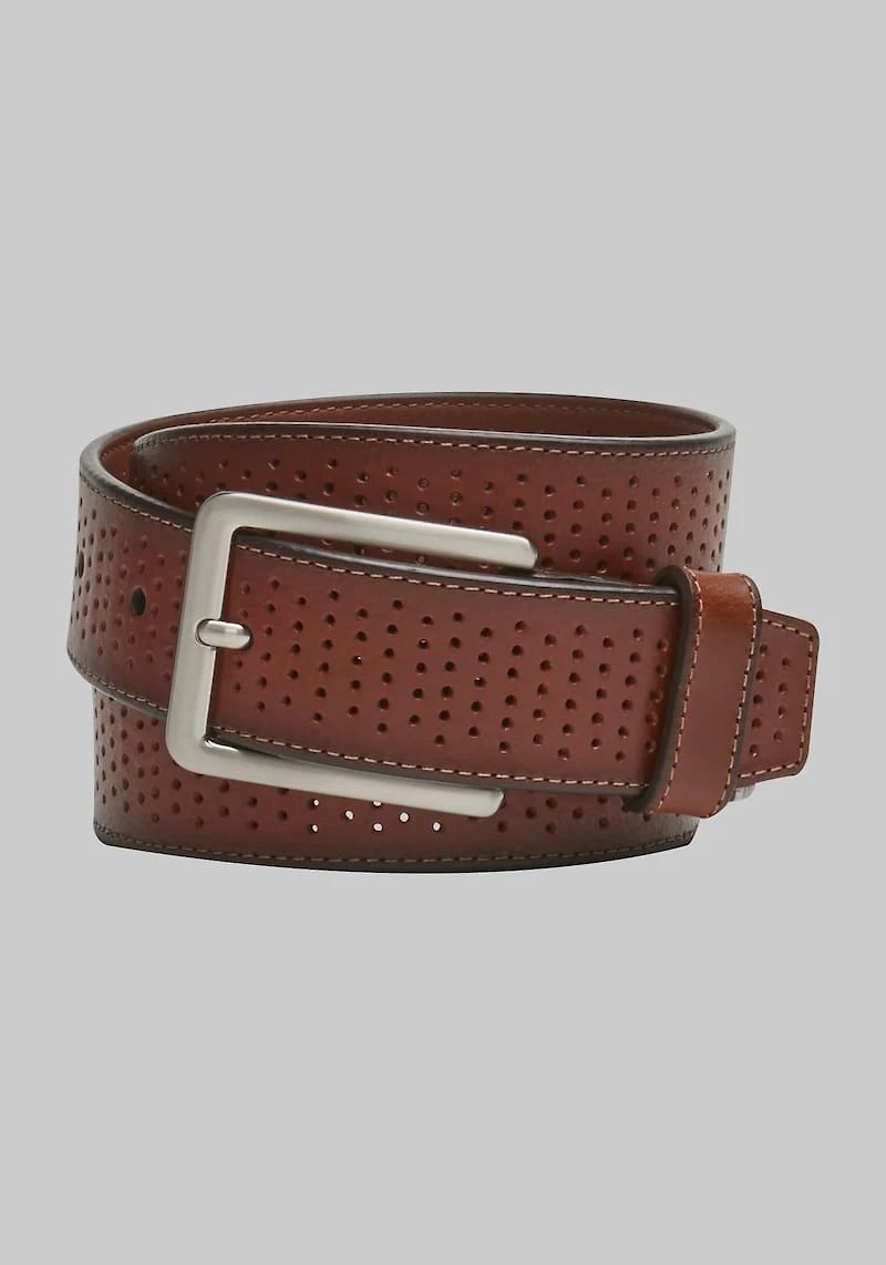 Men's Jos. A. Bank Perforated Leather Belt at Jos. A. Bank, Tan