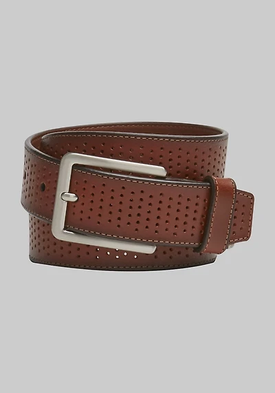Men's Jos. A. Bank Perforated Leather Belt at Jos. A. Bank, Tan