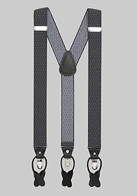 Men's Jos. A. Bank Geometric Convertible Suspenders at Jos. A. Bank, Charcoal/Grey,