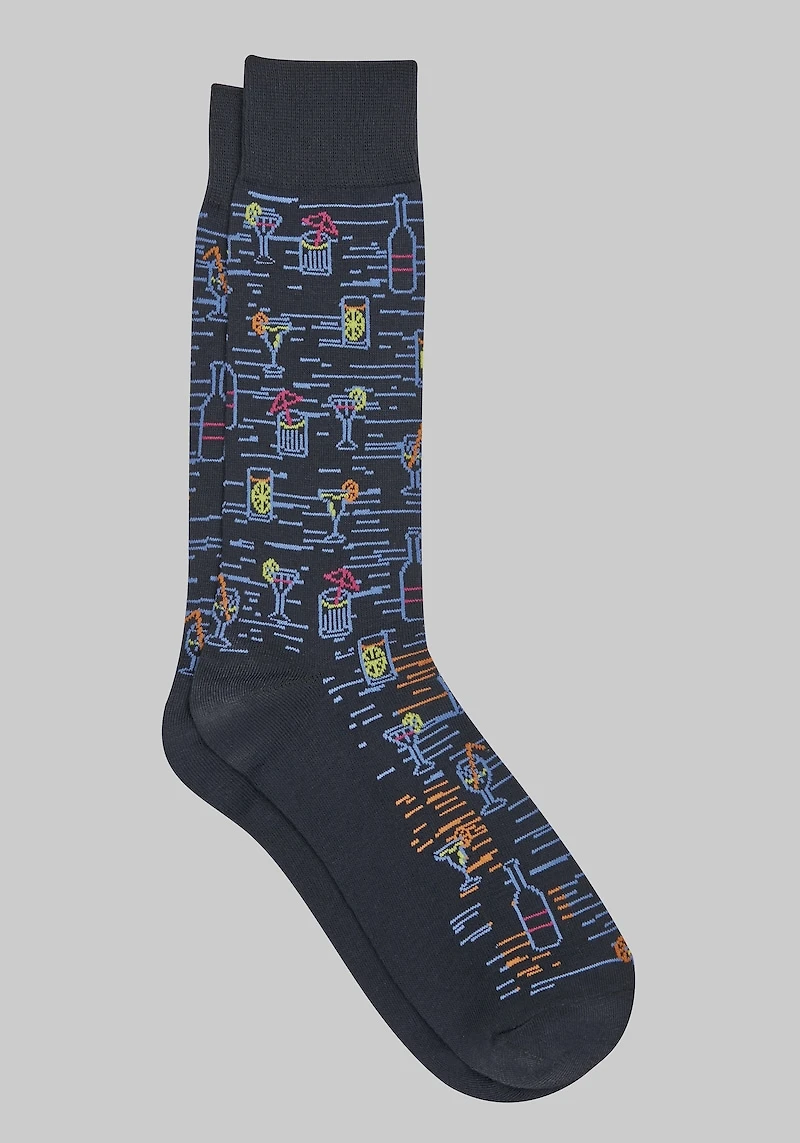 Men's Made to Matter Cocktail Drink Socks at Jos. A. Bank, Blue/Navy,