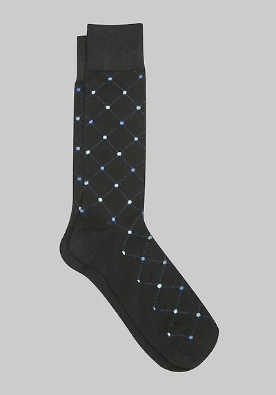 Men's Jos. A. Bank Diamond Dot Socks at Jos. A. Bank, Black,