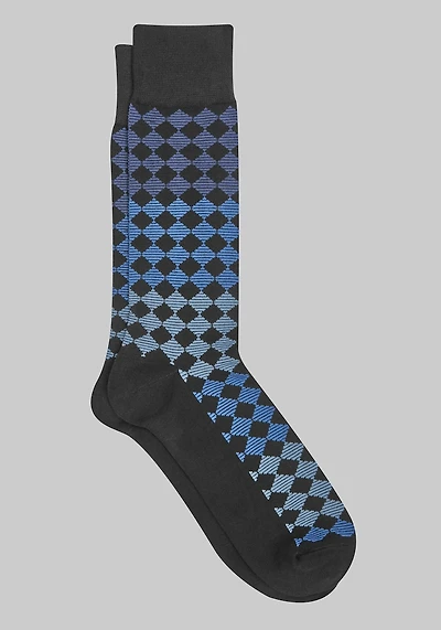 Men's Jos. A. Bank Striped Diamond Socks at Jos. A. Bank, Black,
