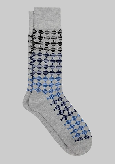 Men's Jos. A. Bank Striped Diamond Socks at Jos. A. Bank, Grey,