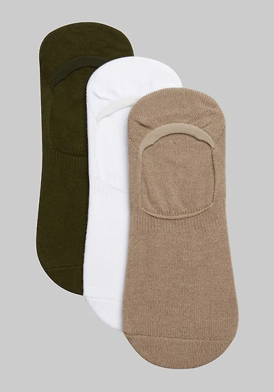 Men's Jos. A. Bank Sneaker Liner Socks, 3-Pack at Jos. A. Bank, Tan,
