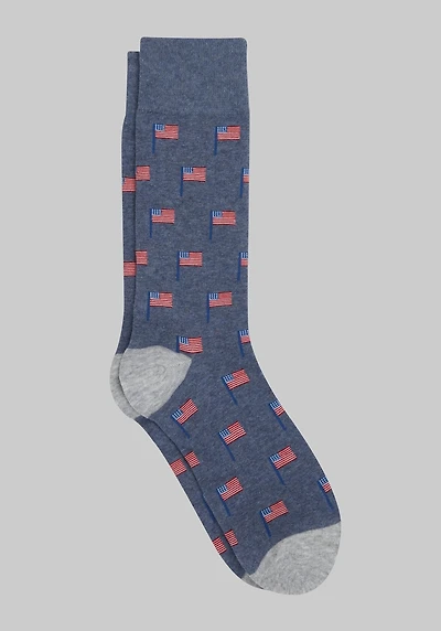 Men's Jos. A. Bank American Flag Socks at Jos. A. Bank, Blue/Navy Heather,