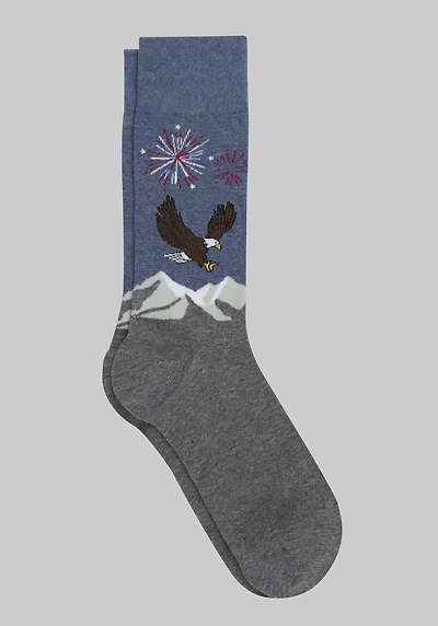 Men's Jos. A. Bank Eagle & Fireworks Socks at Jos. A. Bank, Blue/Navy Heather,