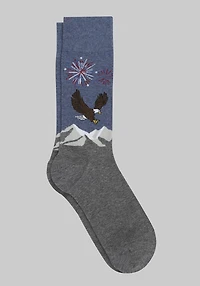 Men's Jos. A. Bank Eagle & Fireworks Socks at Jos. A. Bank, Blue/Navy Heather,