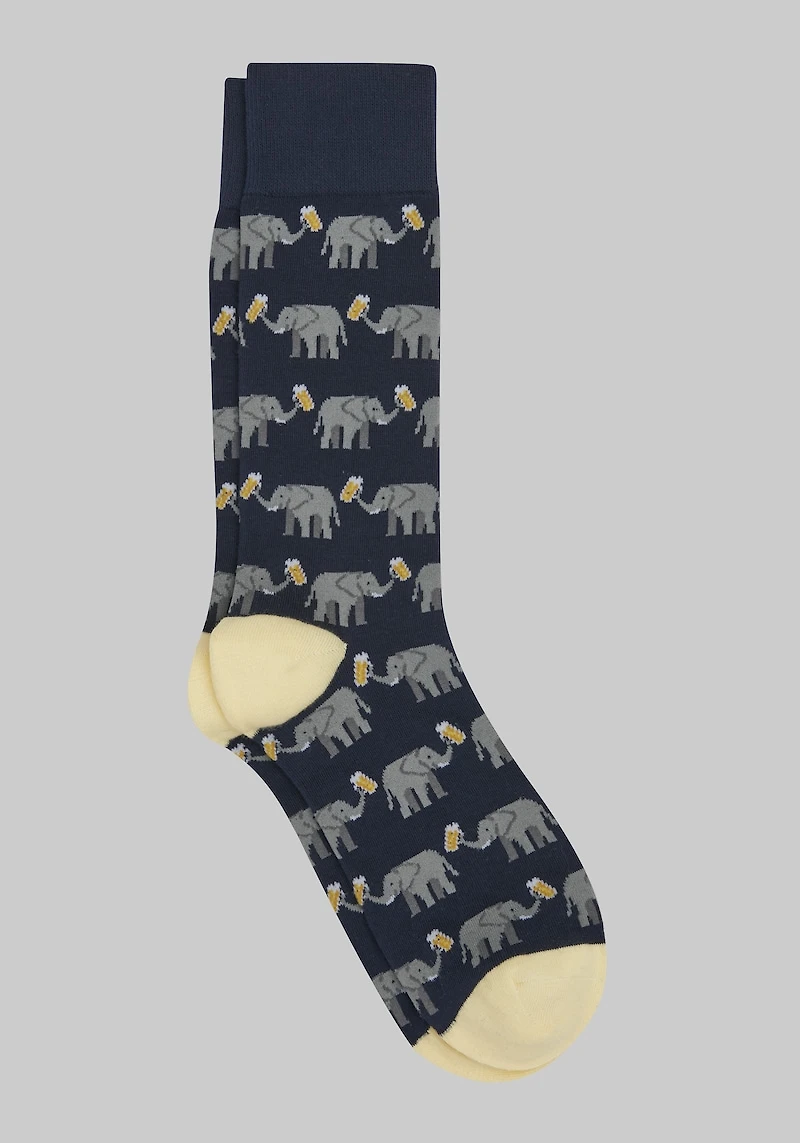 Men's Jos. A. Bank Elephant Socks at Jos. A. Bank, Blue/Navy,