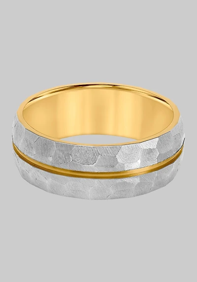 Men's GTX 8mm Faceted Titanium Band at Jos. A. Bank, Metal Silver/Metals