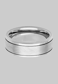 Men's GTX 8mm Brushed Center Tungsten Carbide Band at Jos. A. Bank, Metal Silver/Metals