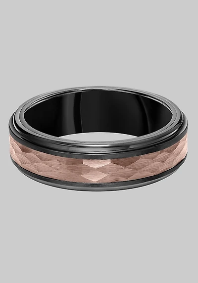 Men's GTX 7mm Step Edge Tungsten Carbide Band at Jos. A. Bank, Metal Bronze/Metals