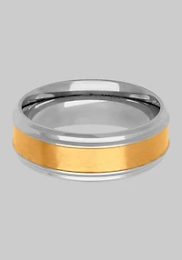 Men's GTX 8mm Stainless Steel Band, Silver & Gold at Jos. A. Bank, Metal Silver/Metals