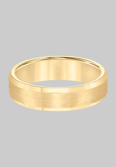 Men's GTX 6mm Beveled Edge Satin Finish Center Tungsten Carbide Band at Jos. A. Bank, Metal Gold/Metals