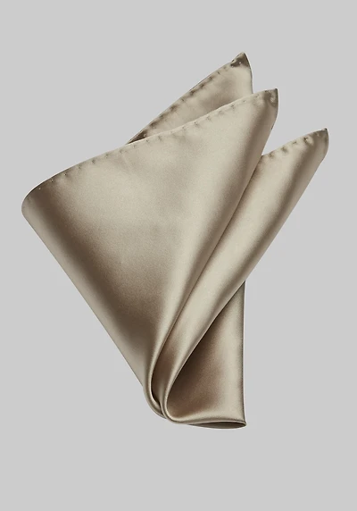 Men's Jos. A. Bank Solid Satin Pocket Square at Jos. A. Bank, Oatmeal/Tan,