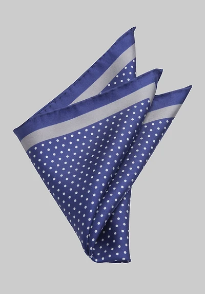 Men's Jos. A. Bank Classic Dot Pocket Square at Jos. A. Bank, Blue/Navy,