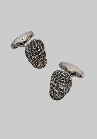 Men's Jos. A. Bank Skull Cufflinks at Jos. A. Bank, Gunmetal/Metals,