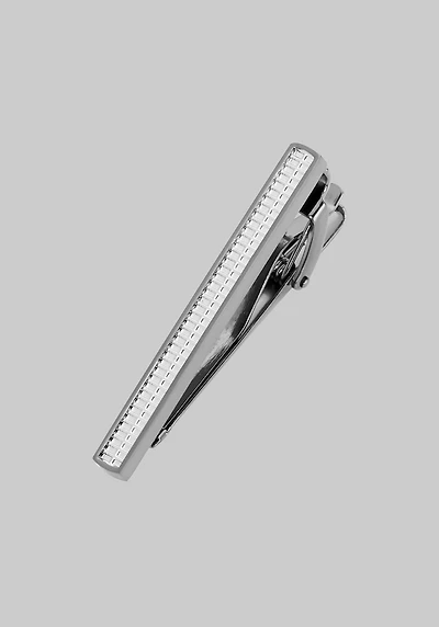 Men's Jos. A. Bank Grid Tie Bar at Jos. A. Bank, Gunmetal/Metals,