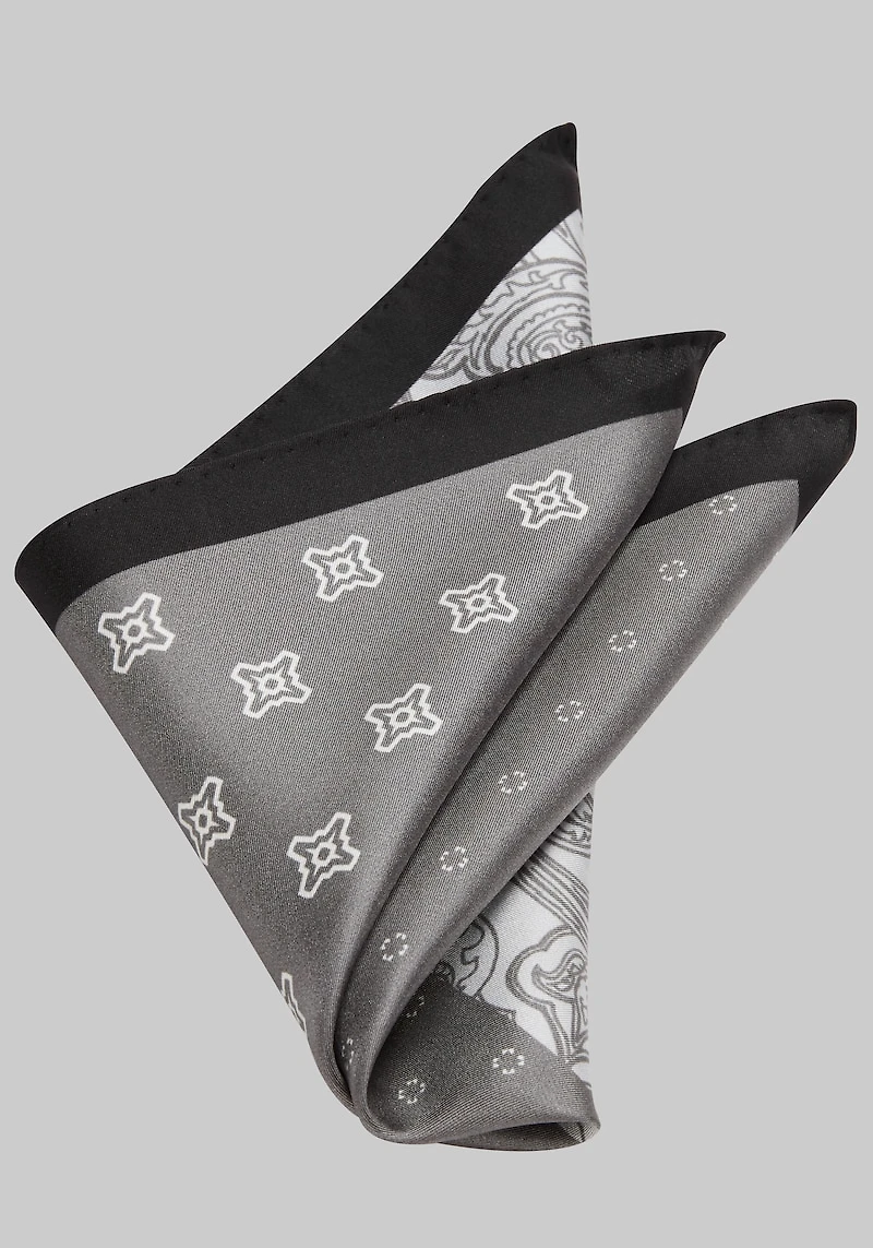 Men's Jos. A. Bank Classic Quadrant Pocket Square at Jos. A. Bank, Black,