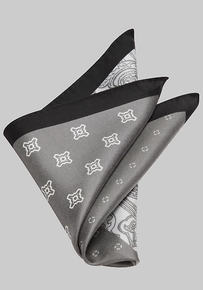 Men's Jos. A. Bank Classic Quadrant Pocket Square at Jos. A. Bank, Black,