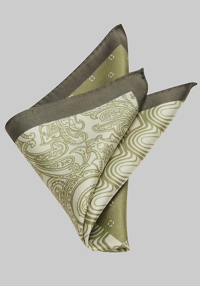 Men's Jos. A. Bank Classic Quadrant Pocket Square at Jos. A. Bank, Green,