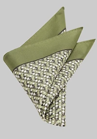 Men's Jos. A. Bank Satin Micro Solid Border Pocket Square at Jos. A. Bank, Green,