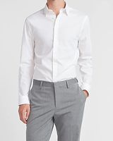 Slim Solid Stretch 1Mx Dress Shirt White Men