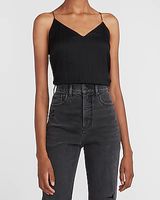 Pleated V-Neck Downtown Cami Black Women's XS