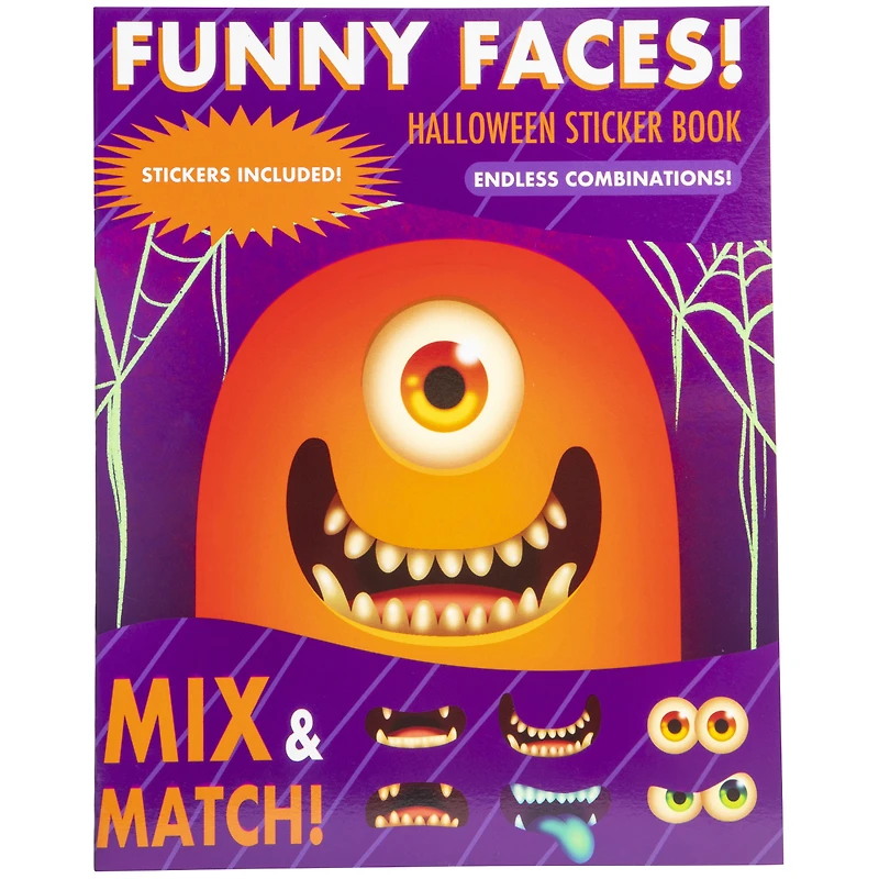 funny faces! halloween sticker book