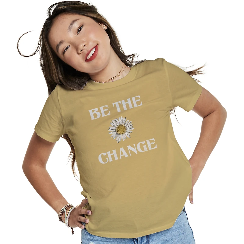 juniors ‘be the change’ graphic tee