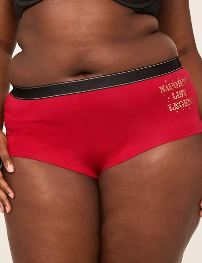Cotton Boyshort Panty with Wide Waistband