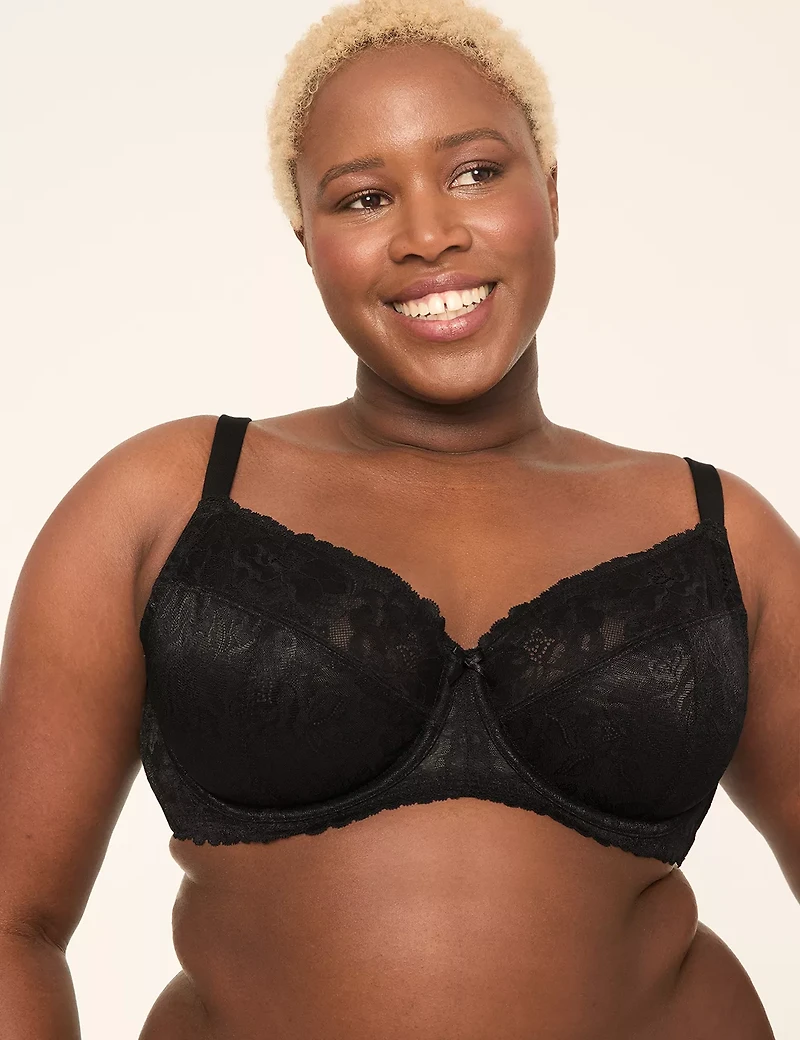 Unlined Balconette Bra with Lace