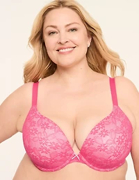 Cotton Boost Plunge Bra With Lace