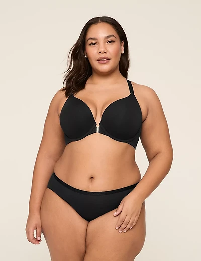 Front-Close Cotton Boost Plunge Bra