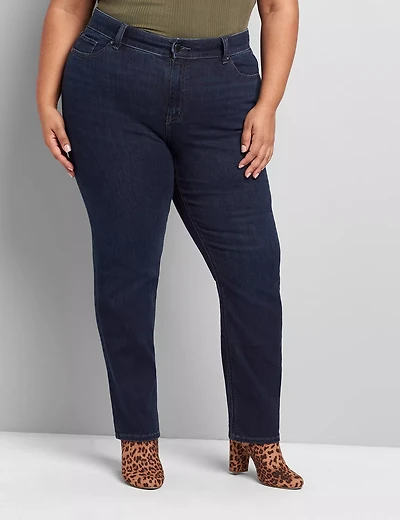 No-Gap Curvy Fit High-Rise Straight Jean