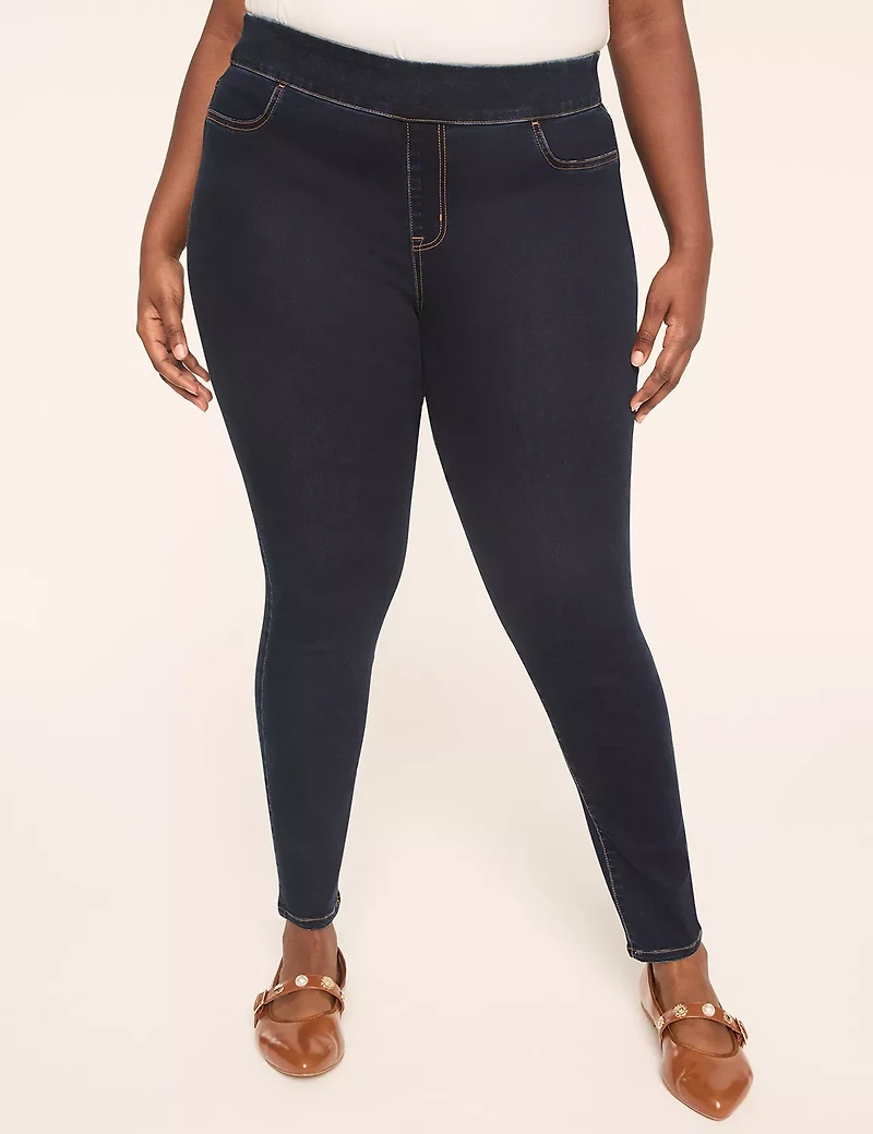 Pull-On High-Rise Sateen Jegging