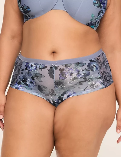 No-Show Lace-Trim Boyshort Panty