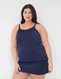 No-Wire Blouson Tankini Top