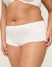 Cotton Boyshort Panty With Lace Trim